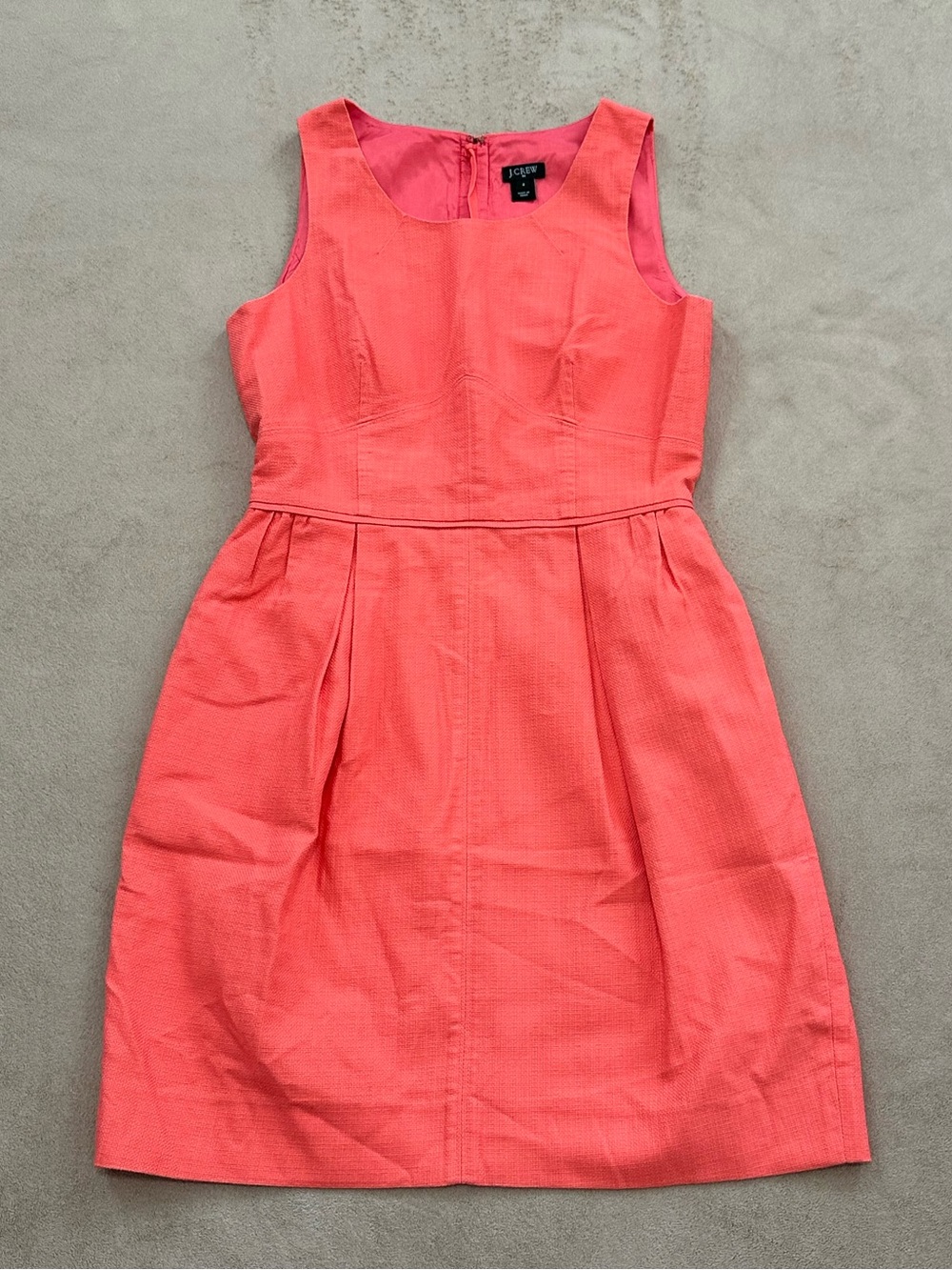 J. Crew coral sleeveless sheath dress